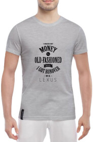 Футболка мужская Globuspioner классическая I Made My Money серый спереди