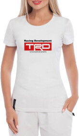Футболка жіноча Globuspioner класична Toyota TRD Motor Sports біла принт спереду