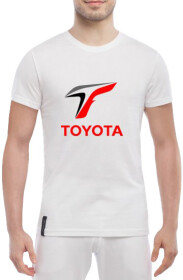 Футболка чоловіча Globuspioner класична Toyota T біла принт спереду