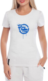 Футболка жіноча Globuspioner класична VAZ 2106 Gear біла принт спереду