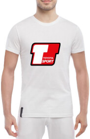 Футболка чоловіча Globuspioner класична Toyota T Sport White біла принт спереду