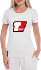Футболка женская Globuspioner классическая Toyota T Sport White белая принт спереди