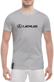 Футболка мужская Globuspioner классическая Lexus Logo v2 серый спереди