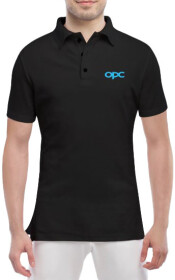 Футболка чоловіча Globuspioner поло Opel Astra Opc чорна принт спереду