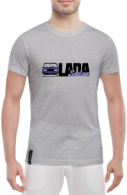 Футболка мужская Globuspioner классическая Lada Sedan серый спереди
