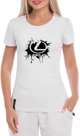 Футболка женская Globuspioner классическая Lexus Splash белая принт спереди