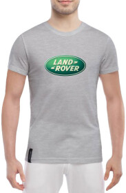 Футболка мужская Globuspioner классическая Land Rover Big Logo серый спереди