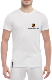 Футболка мужская Globuspioner классическая Porsche Mini Logo белый спереди
