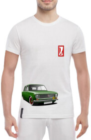 Футболка мужская Globuspioner классическая VAZ 2101 белый спереди