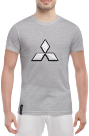 Футболка мужская Globuspioner классическая Mitsubishi Rain серый спереди