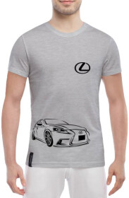 Футболка мужская Globuspioner классическая Lexus IS серый спереди
