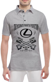 Футболка мужская Globuspioner поло Lexus Retro серый спереди