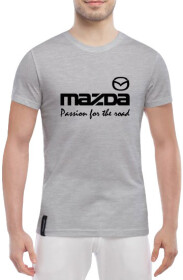 Футболка мужская Globuspioner классическая Mazda Slogan серый спереди