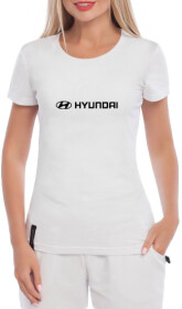 Футболка жіноча Globuspioner класична Hyundai Logo біла принт спереду