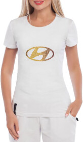 Футболка жіноча Globuspioner класична Hyundai Tribal Logo біла принт спереду