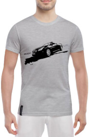 Футболка чоловіча Globuspioner класична Infiniti G37 сіра принт спереду