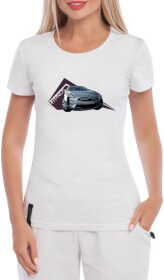 Футболка жіноча Globuspioner класична Citroen Hypnos біла принт спереду
