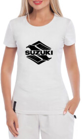 Футболка женская Globuspioner классическая Suzuki Eagle белая принт спереди