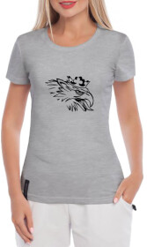 Футболка жіноча Globuspioner класична Scania Griffin сіра принт спереду