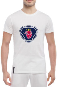 Футболка мужская Globuspioner классическая Scania Big Logo v2 белый спереди