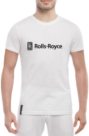 Футболка мужская Globuspioner классическая Rolls-Royce Logo белый спереди