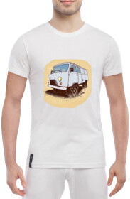 Футболка мужская Globuspioner классическая UAZ Art белый спереди