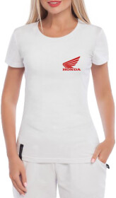 Футболка женская Globuspioner классическая Honda Bike белая принт спереди