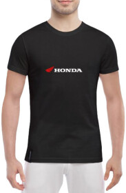 Футболка мужская Globuspioner классическая Honda Mini Logo черный спереди