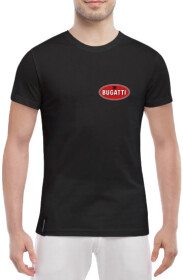 Футболка мужская Globuspioner классическая Bugatti Mini Logo черный спереди