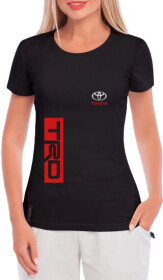 Футболка жіноча Globuspioner класична Toyota TRD чорна принт спереду