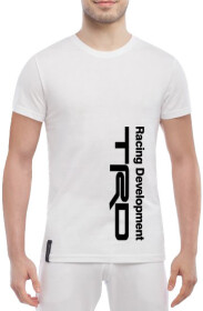 Футболка чоловіча Globuspioner класична Toyota Racing біла принт спереду