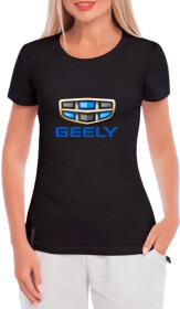 Футболка женская Globuspioner классическая Geely Avto черная принт спереди