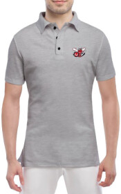 Футболка чоловіча Globuspioner поло Honda Hornets сіра принт спереду