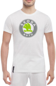 Футболка мужская Globuspioner классическая Skoda Auto Logo белый спереди