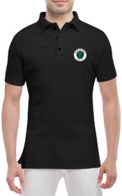 Футболка мужская Globuspioner поло Skoda Auto Logo черный спереди