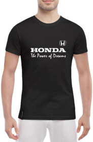 Футболка мужская Globuspioner классическая Honda Slogans черный спереди