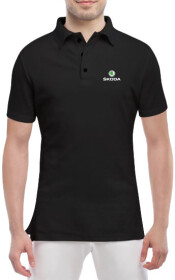 Футболка мужская Globuspioner поло Skoda Mini Logo черный спереди