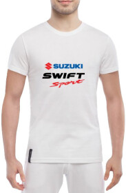 Футболка мужская Globuspioner классическая Suzuki Swift Sport белый спереди