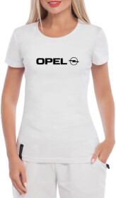 Футболка женская Globuspioner классическая Opel Logo белая принт спереди