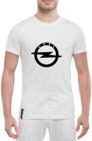 Футболка мужская Globuspioner классическая Opel Big Logo Label белый спереди