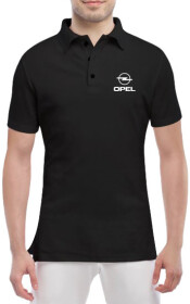 Футболка мужская Globuspioner поло Opel Big Logo  черный спереди