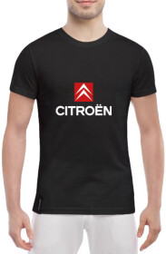 Футболка чоловіча Globuspioner класична Citroen Big Logo чорна принт спереду