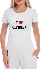 Футболка женская Globuspioner классическая I Love Citroen белая принт спереди