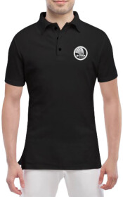 Футболка мужская Globuspioner поло Skoda Big Logo Arrow черный спереди