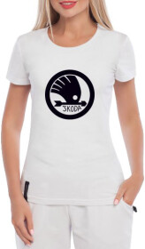 Футболка женская Globuspioner классическая Skoda Big Logo Arrow белая принт спереди