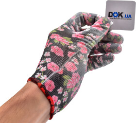 Рукавички робочі Sigma трикотажні з поліуретановим покриттям чорні