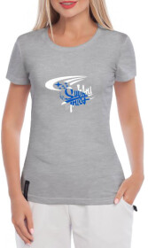 Футболка женская Globuspioner классическая In Subaru We Trust серая принт спереди