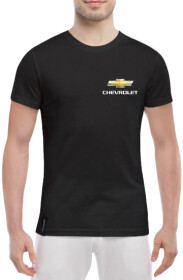 Футболка мужская Globuspioner классическая Chevrolet Mini Logo черный спереди