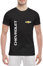 Футболка мужская Globuspioner классическая Chevrolet Logo Vertical черный спереди