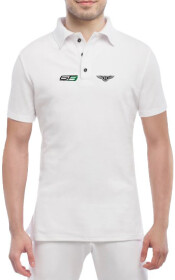 Футболка чоловіча Globuspioner поло Bentley GT3 Continental біла принт спереду